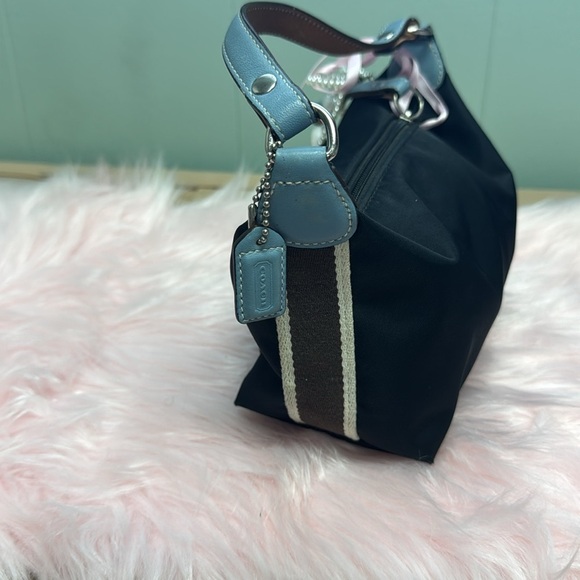 Vintage Mini coach bag Y2K Black And Baby blue - Picture 4 of 12